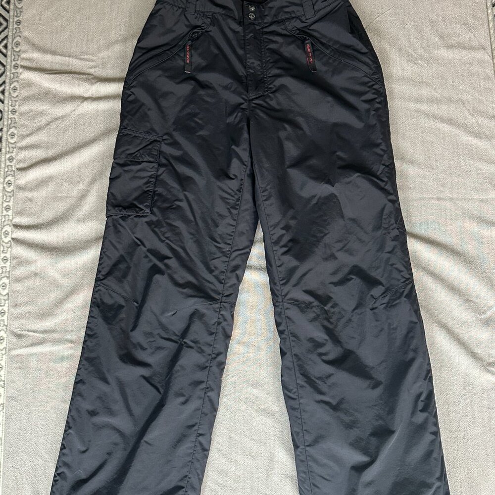 Obermeyer Black Snow Pants – Men’s Medium – Insulated for Snowboarding & Skiing